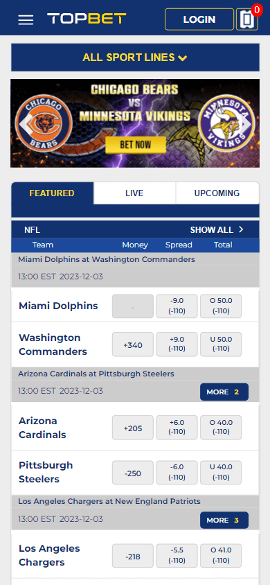 TopBet Casino Mobile screenshot